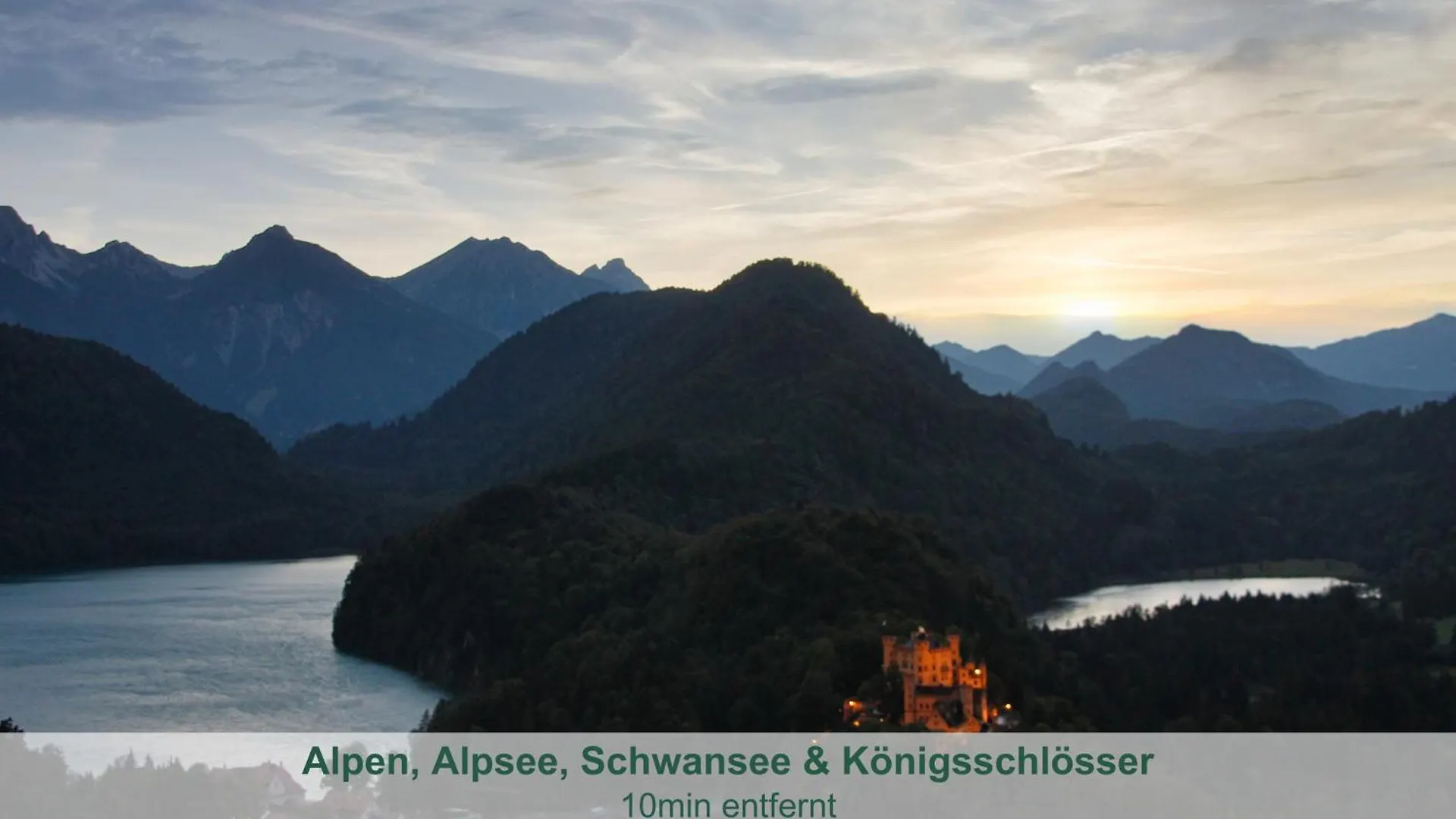 Chalet - Ferienwohnungen - Biohof Stoeger - Panoramasuedbalkon - Grandiose Aussicht Auf See, Berge Und Schloss Neuschwanstein Rieden Γερμανία